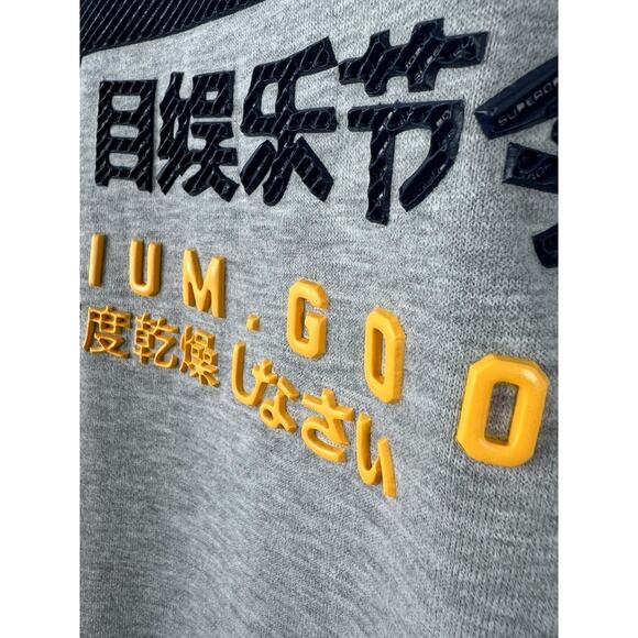 VINTAGE SUPERDRY Grey Heathered T-shirt with 3-D Graphics - Picture 8 of 11